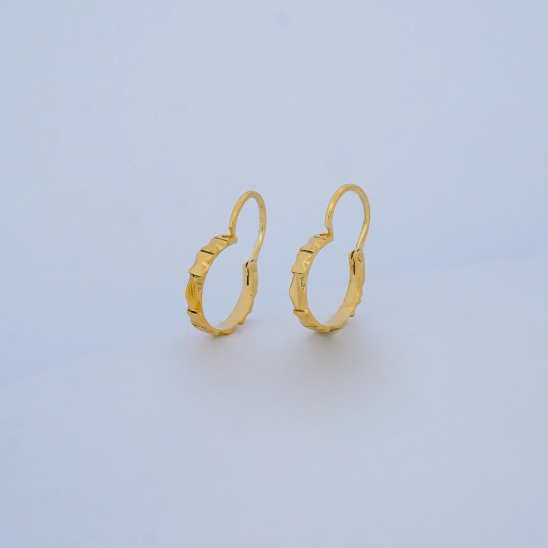 1642093.webp Aretes Candongas Diamantadas en Oro 18 Kilates - Image 1