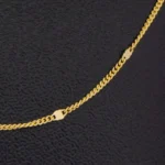 Cadena Tejido Cola de Raton Picada en Oro 18 Kilates - Image 2