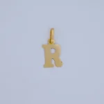 DIJE LETRA R LISA EN ORO 18K