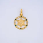 Dije Estrella Calada Piedras en Oro 18 Kilates