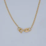 CADENA DE TEJIDO ESCALERA CORTA EN ORO 18K - Image 3