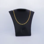 CADENA DE TEJIDO TRES POR UNO EN ORO 18K