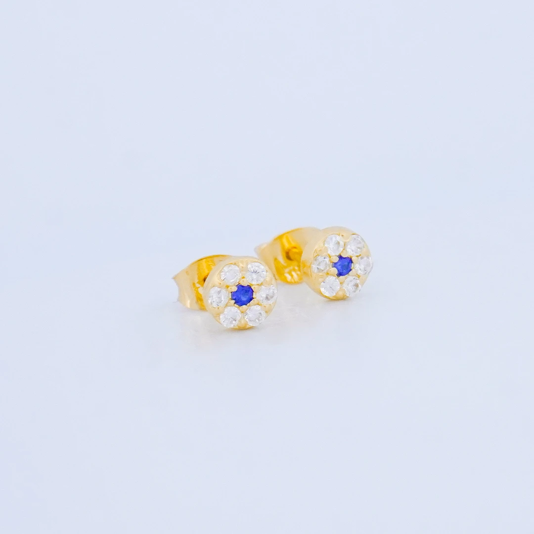 1872413.webp ARETES TOPOS FLOR EN ORO 18K - Image 1