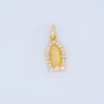 DIJE MEDALLA DE LA VIRGEN DE GUADALUPE EN ORO 18K
