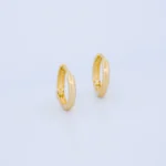 ARETES CANDONGAS LISAS HUECAS EN ORO 18K