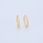 ARETES CANDONGAS LISAS HUECAS EN ORO 18K