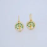 ARETES ÁRBOL DE LA VIDA EN ORO 18K