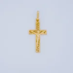 DIJE CRUZ DE CRISTO CALADA EN ORO 18K