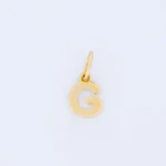 DIJE LETRA G LISA EN ORO 18K