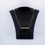 CADENA DE TEJIDO ROLÓN PLACA EN ORO 18K