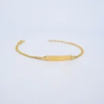 PULSO DE TEJIDO SEDUZA PLACA EN ORO 18K