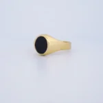 Anillo para Hombre Piedra Negra Onix en Oro 18 Kilates