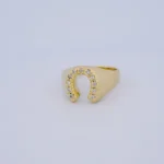 Anillo para Hombre Herradura en Oro 18 Kilates