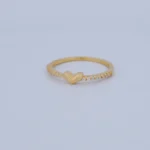 ANILLO PARA DAMA CORAZÓN TENNIS EN ORO 18K