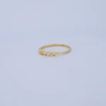 ANILLO PARA DAMA REGLETA CORAZONES CON PIEDRAS EN ORO 18K
