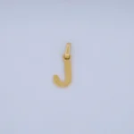 DIJE LETRA J LISA EN ORO 18K