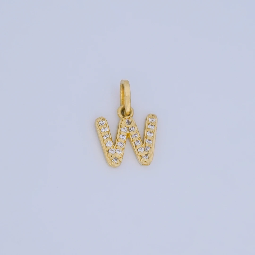 1902859.webp DIJE LETRA W CON PIEDRAS EN ORO 18K - Image 1