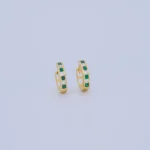 ARETES CANDONGAS TENNIS EN ORO 18K