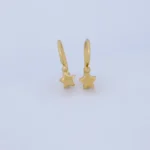 ARETES CORTOS ESTRELLA EN ORO 18K