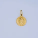 DIJE MEDALLA DE LA VIRGEN EN ORO 18K