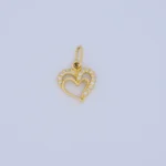 DIJE CORAZÓN CALADO EN ORO 18K