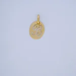DIJE MEDALLA LETRA B EN ORO 18K