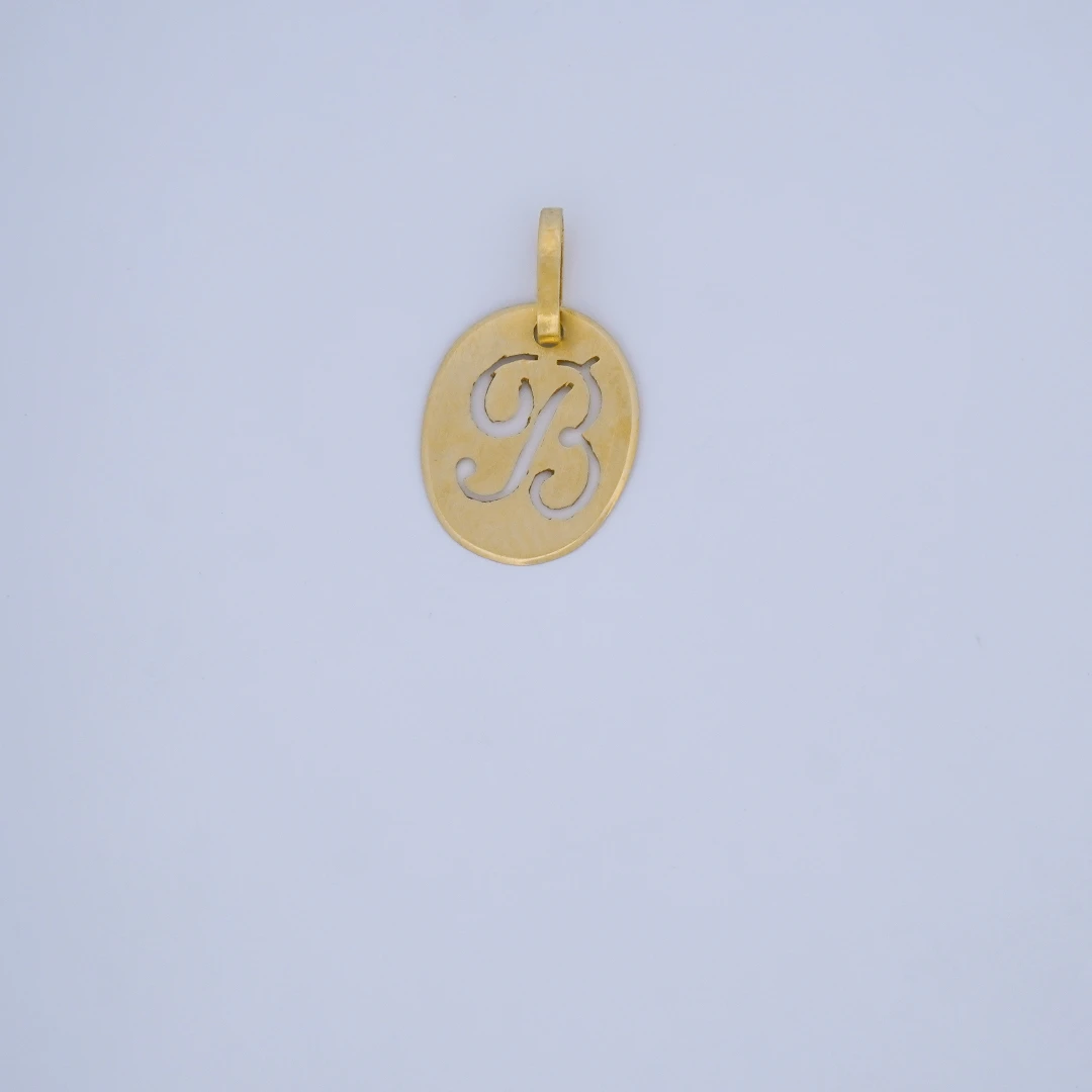 1951445.webp DIJE MEDALLA LETRA B EN ORO 18K - Image 1