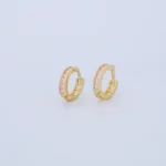 ARETES CANDONGAS TENNIS EN ORO 18K