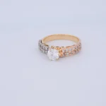 Anillo Solitario Tres Oros 18K - Orofino Ecuador