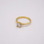 Anillo Compromiso Zircones 18K - Orofino Ecuador