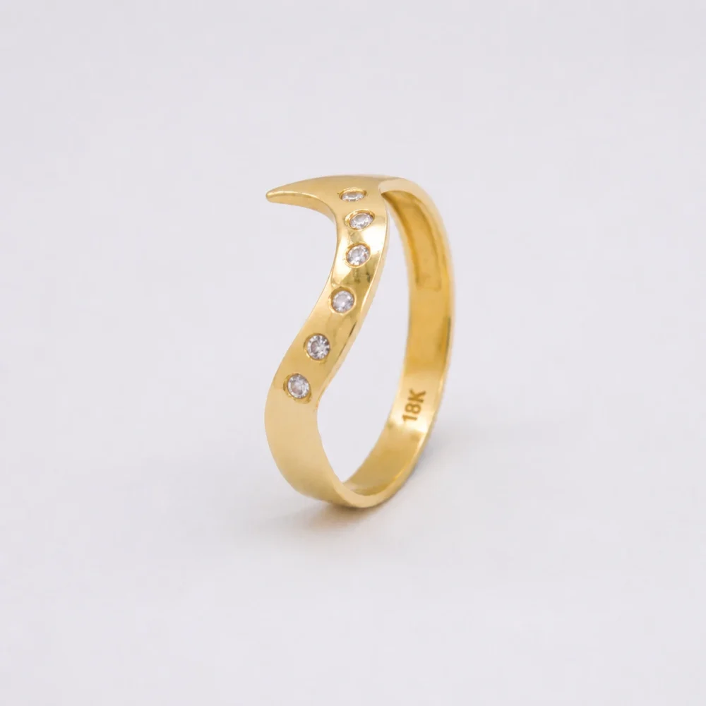 Anillo Con Zircones 18K - Orofino Ecuador