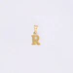 Dije Letra R Lisa Oro 18K - Orofino Ecuador