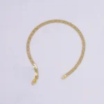 Pulso Tejido Escalera Plano Oro 18K - Orofino Ecuador