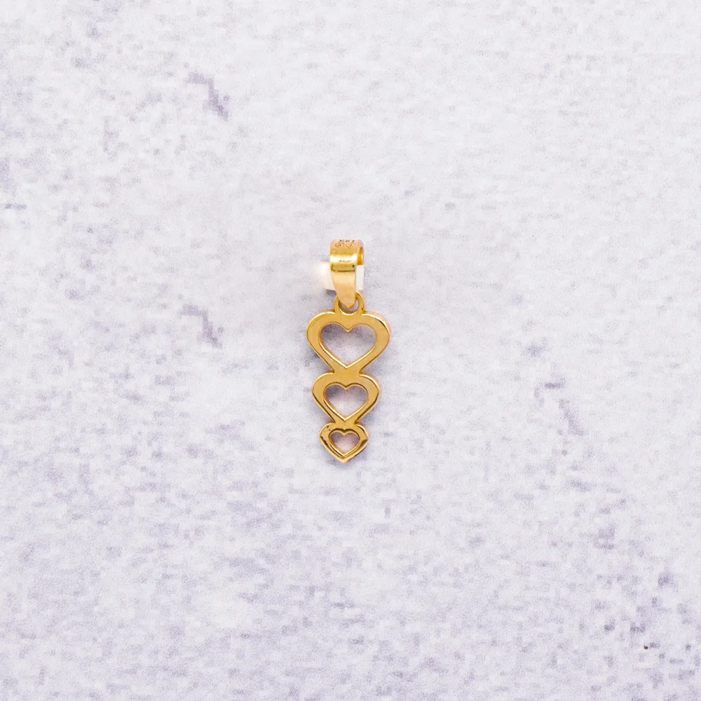 Dije 3 Corazones 18K - Orofino Ecuador