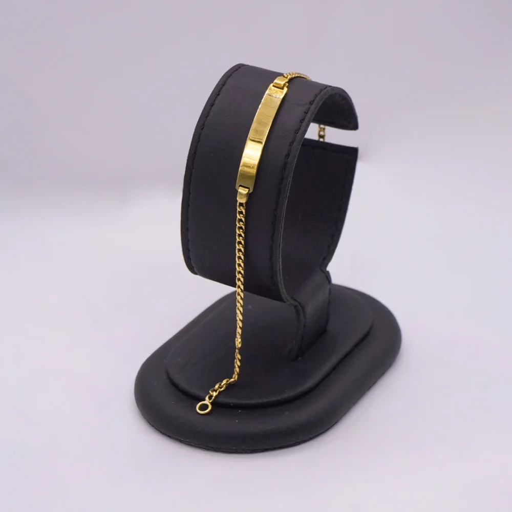 Pulso Placa Tejido Cubano Oro 18K - Orofino Ecuador