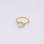 Anillo Para Dama Solitario Piedras Oro 18K - Orofino Ecuador