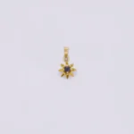 Dije Punto Luz Piedra Azul Oro 18K - Orofino Ecuador
