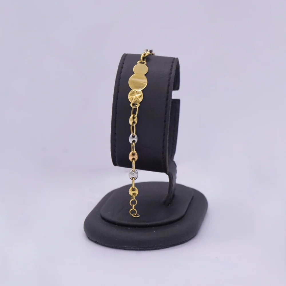 Pulso Placa Tejido Gucci Pequeño Tres Oros 18K - Orofino Ecuador