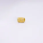 Dije Herraje Cilindro Grande Calado Piedras Oro 18K - Orofino Ecuador