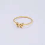 Anillo Mariposa Con Zircones 18K - Orofino Ecuador