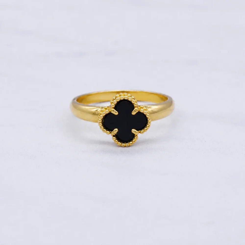 Anillo Para Dama Van Cleef Negro Oro 18K - Orofino Ecuador