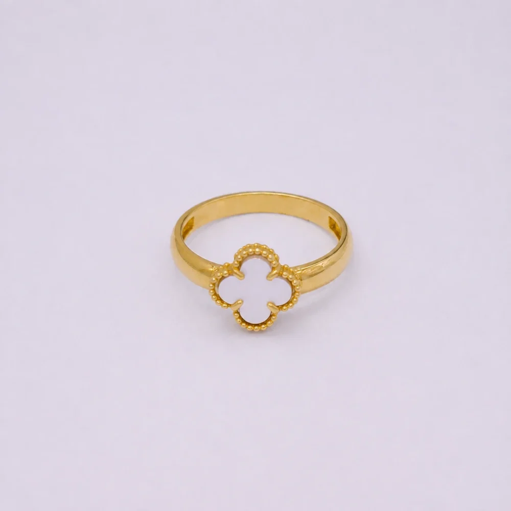 Anillo Para Dama Van Cleef Blanco Oro 18K - Orofino Ecuador