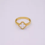 Anillo Para Dama Van Cleef Blanco Oro 18K - Orofino Ecuador