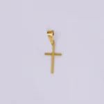 Dije Cruz Lisa Oro 18K - Orofino Ecuador