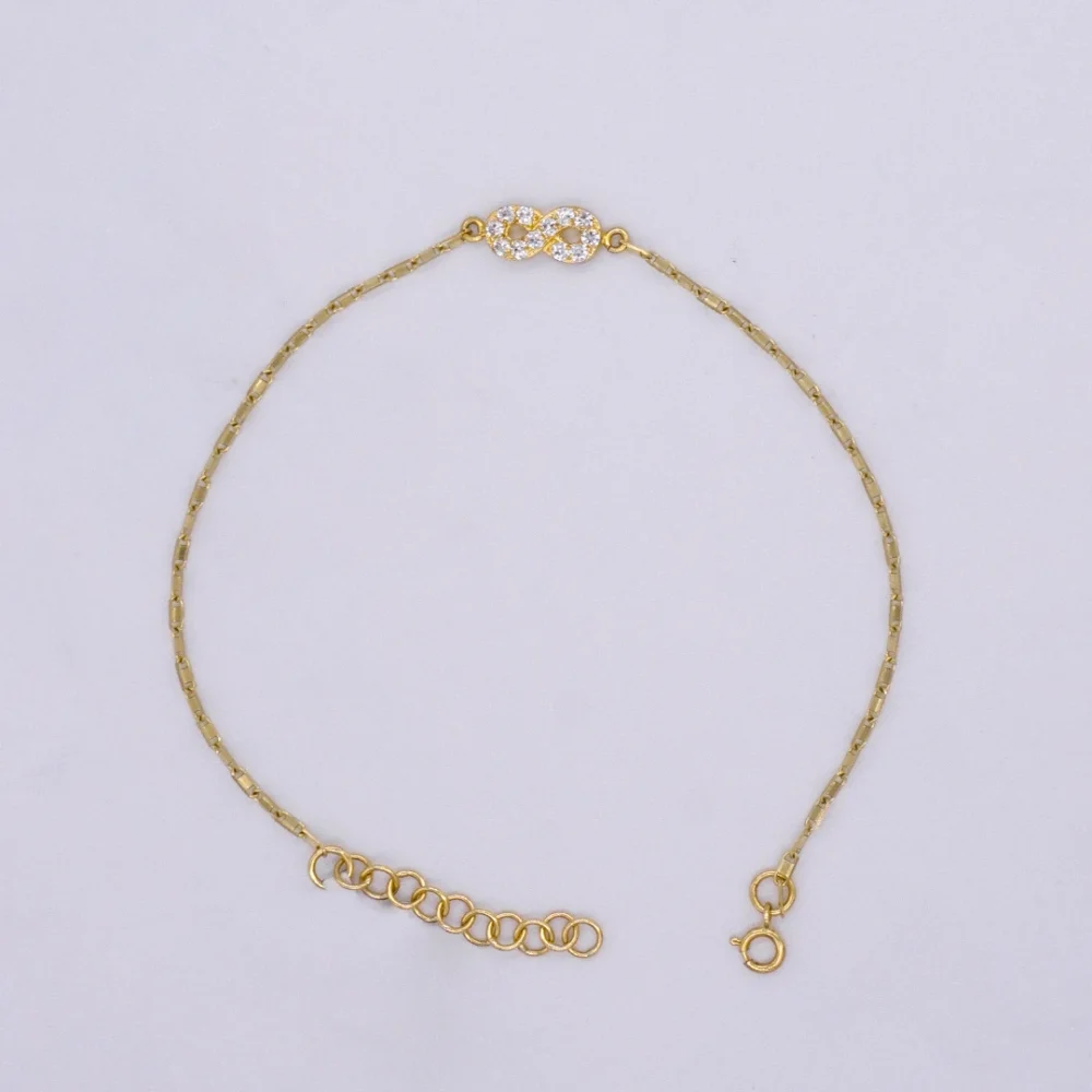 Pulso Tejido Escalera Infinito Oro 18K - Orofino Ecuador
