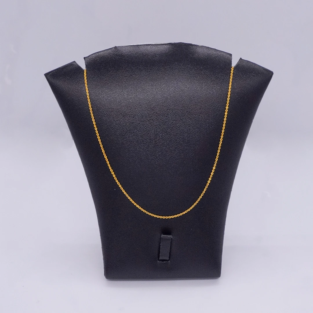 1572051.webp Cadena Tejido Rolon Fina Corta Oro 18K - Orofino Ecuador