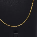 Cadena Tejido Rolon Fina Corta Oro 18K - Orofino Ecuador (vista 2)