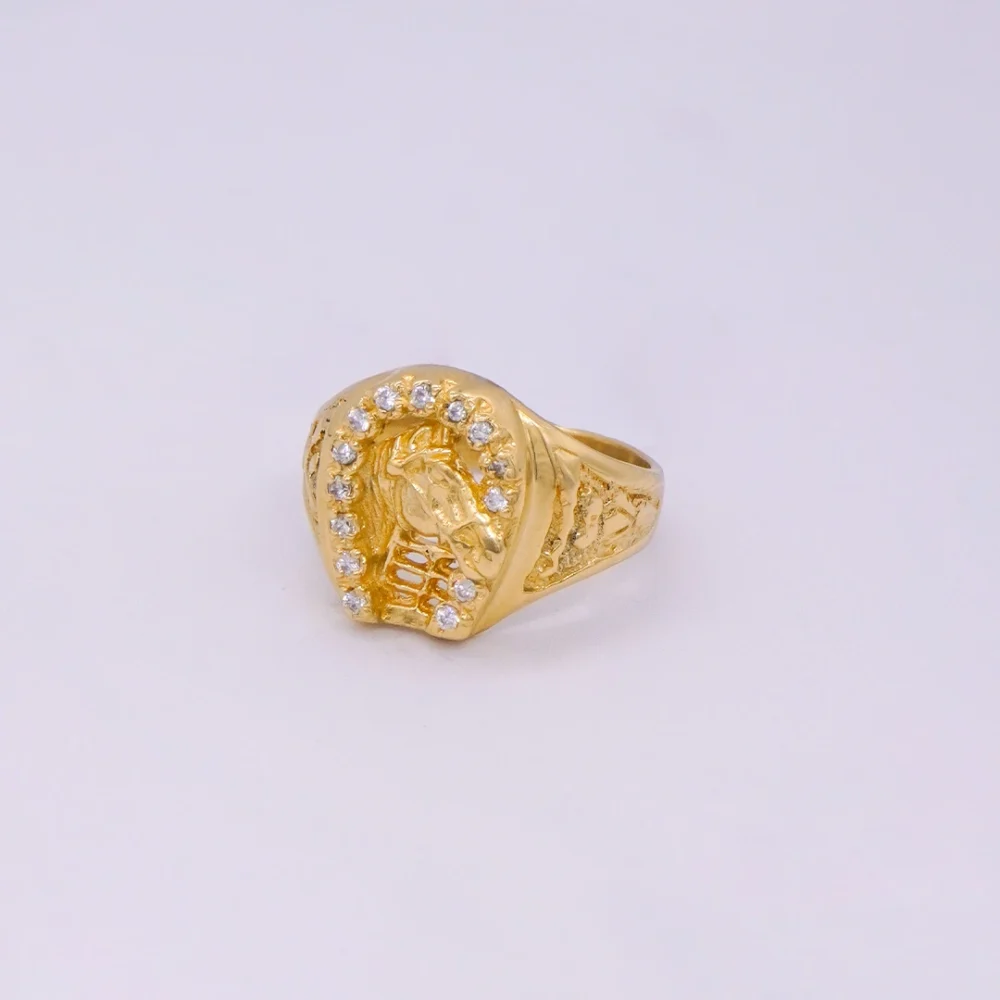 Anillo Para Hombre Herradura Caballo Oro 18K - Orofino Ecuador