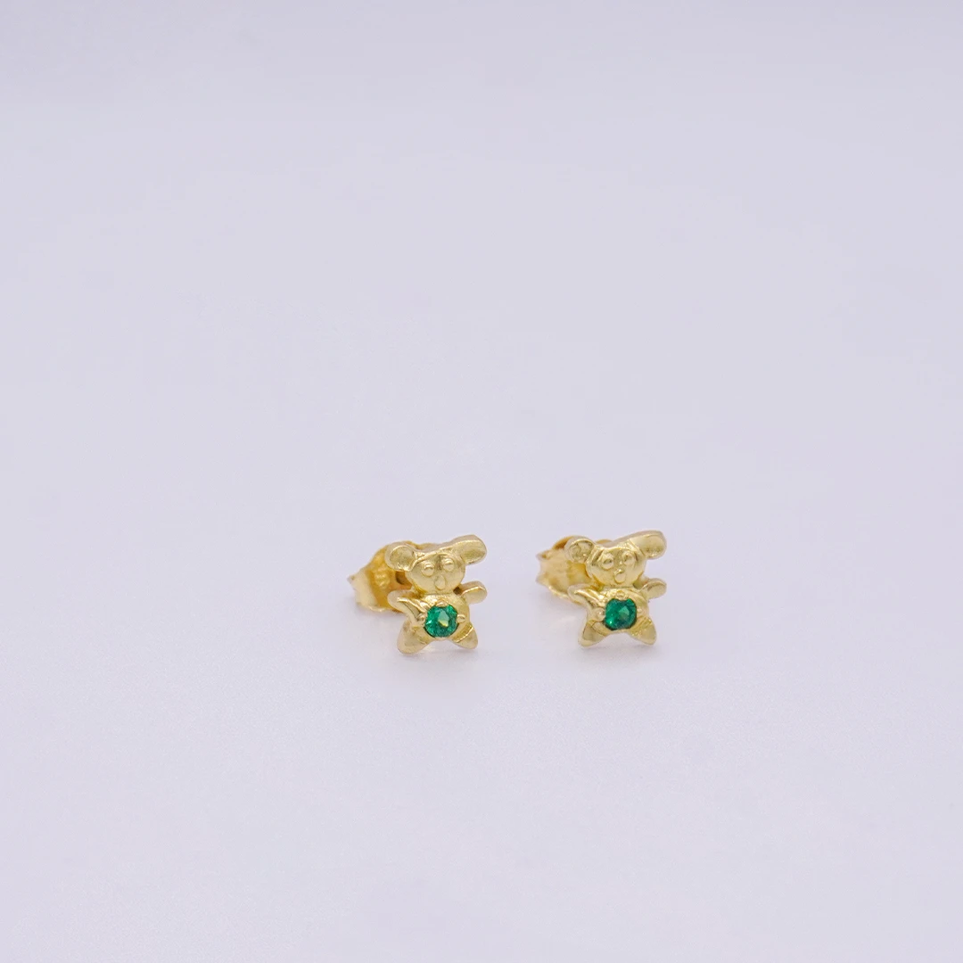 1671545.webp ARETES TOPOS OSOS PIEDRAS ORO 18K - Image 1