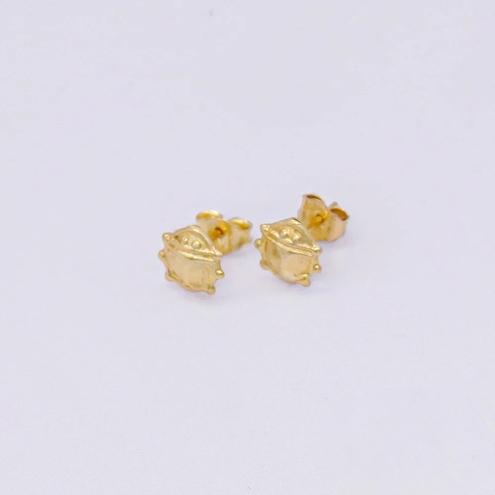 Aretes Topos Marikitas Oro 18K - Orofino Ecuador